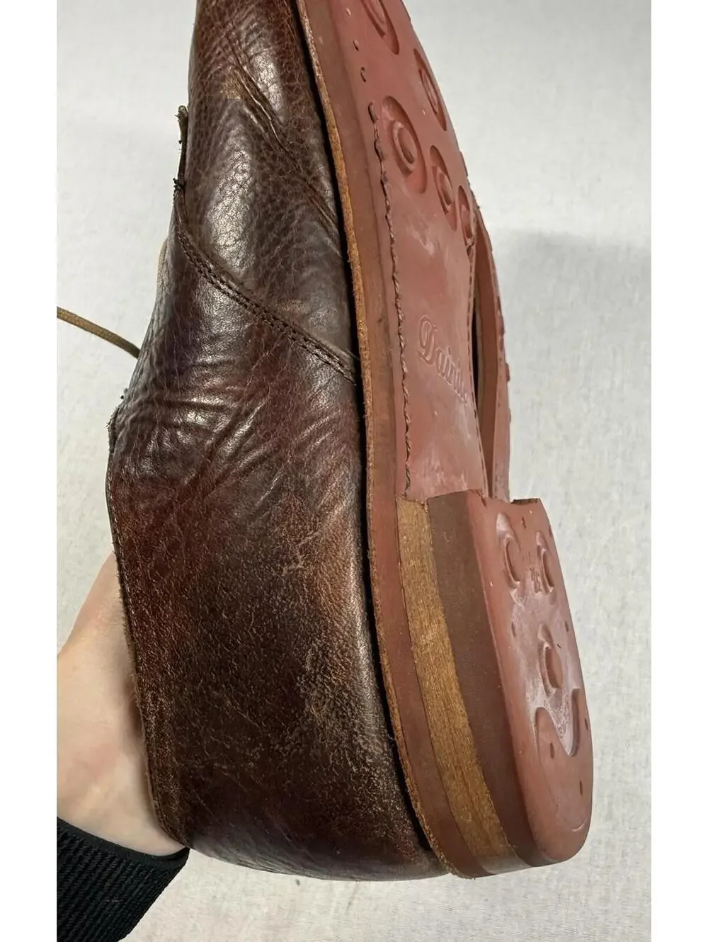 Allen Edmonds Oak Street Cap Toe Derby Shoes Oxfords Sz 12 D Brown Dainite Sole‎